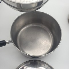 Revere Ware Copper Bottom 2qt & 3qt Double Boiler Steamer Pot Set, Lids Vtg 5 Pc