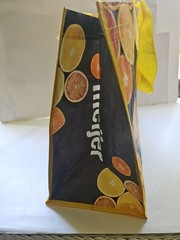 Meijer Reusable Shopping Tote Bag Size Medium 8x14x16″ Lemon Veg Yellow Theme
