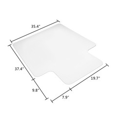 PVC Matte Desk Office Chair Floor Mat Protector for Hard Wood Floors 48″ x 36″