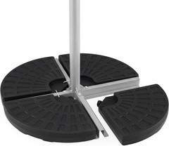 4 Piece 140 Lbs Umbrella Base, Offset Umbrella Weights with Black 140.0 Pounds