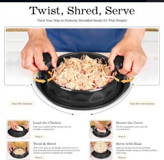 Large Chicken Breast Shredder Tool, Multifunctional Household Chicken Meat Shred