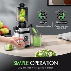 Cold Press Masticating Juicer Machine 350W Whole Fruit Slow Juicer Extractor