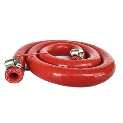 High Temp Reinforced Silicone Heater Tubing Hose 9.5MM (3/8″) X 3.28FT Red