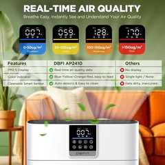 Silent Touch Control HEPA Air Purifier with Essential Oil Diffuser – Large Rooms