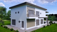 33X56 House Design Plans 10×17 Meter 6 Bed 8 Bath Flat Roof PDF & A4 Hard Copy