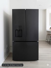 GE Gray 3-Door French Door Refrigerator w/ Ice Maker & Water Dispenser