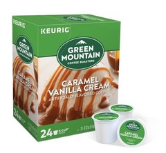 Green Mountain Coffee Roasters Caramel Vanilla Cream Coffee, K-Cups, 24 Count