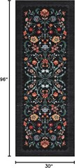 2.5×8 Floral Boho Runner Rug – Machine Washable & Non-Slip, Perfect for Hallways