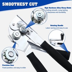 Commercial Can Opener Manual Heavy Duty Easy Folding Hand Crank Can Opener US