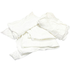 Recycled White Knit T-Shirt Cotton Rags – Multipurpose Wiping Cloths