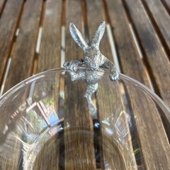 Adorable Vagabond House Climbing Pewter Bunny Snack Candy Bowl
