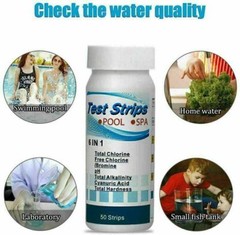 50pcs 3/6IN1 Chlorine Dip Test Strips Hot Tub SPA Swimming Pool PH Tester Paper