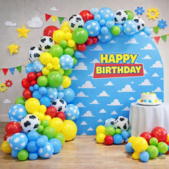 Toy Inspired Story Balloons – 52Pcs 12 Inch Red Blue Yellow Green Light Blue Clo