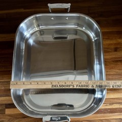 All Clad Stainless Steel Roasting Pan 16″ x 13″ Large Deep Dual Handle No Rack