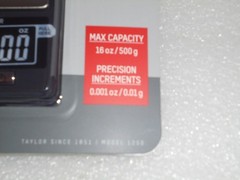 TAYLOR PRECISION PORTIONS DIGITAL KITCHEN SCALE, (16 oz/500 g) NEW MFG. SEALED!