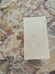 Tablecloth. Easy care polyester. Floral jacquard, pastel. 100″ x 54″