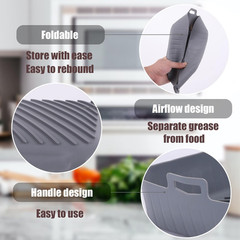 Silicone Liners Square for Air Fryer, 2 Pcs Non-Stick -Grade Reusable Basket Sil