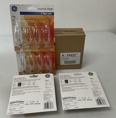 GE 40 Watt Crystal Clear Bent Tip CA-Type Light Bulbs w/Candelabra Base-16 Bulbs