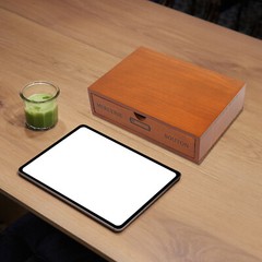 Single-Drawer Storage Box Wooden Desktop Jewelry Organizer Desktop Drawer