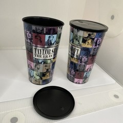 LOT OF 2-Taylor Swift THE ERAS TOUR Movie 32 oz Plastic Cups w/lids
