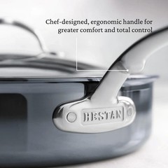 Hestan NanoBond Titanium Stainless Steel Sauté Pan With Lid 3 1/2-Qt
