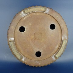 Bonsai Pot Heian Kosen Terracotta Studded Round Medium 26.3cm 10.3in Vintage JPN