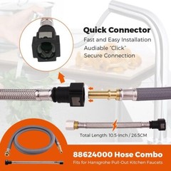 Durable Nylon 59-Inch Hose Combo for Hansgrohe Faucets – Money-Back Guarantee