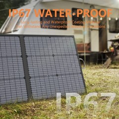 MHPOWOS 220W Portable Solar Panel Foldable IP67 7-in-1 Cable for Power Station