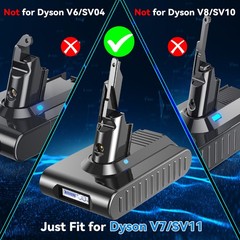 9.5Ah 21.6V Replacement Battery for Dyson V7 Animal SV11 Trigger Motorhead