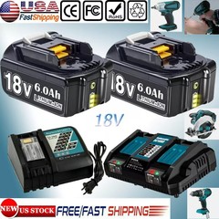 For Makita 18V 6.0Ah LXT Lithium ion Battery & Charger BL1860 BL1830 BL1850 US