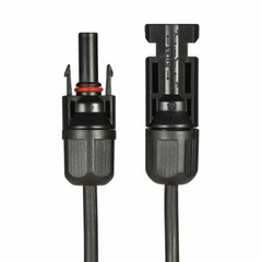 Black+Red 10 AWG Solar Panel Extension Cable Silicone Flexible Wire Connectors