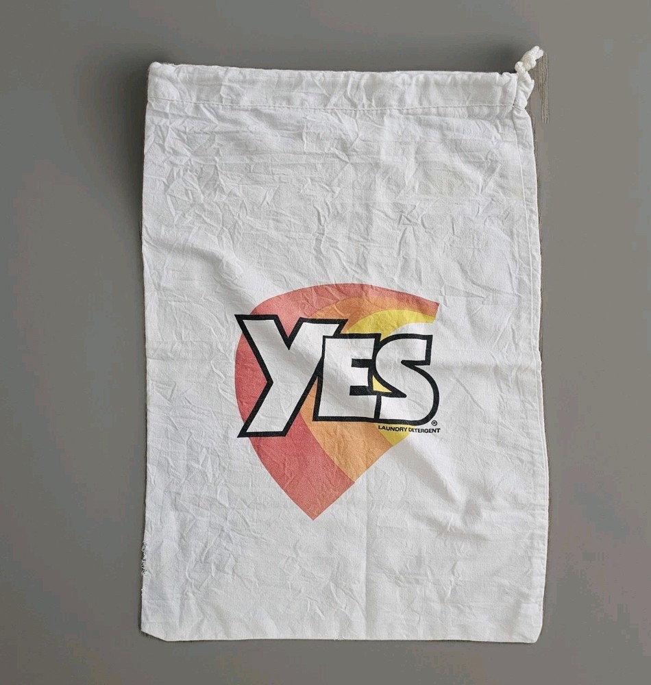 Vintage Yes Heavy Duty Laundry Detergent Canvas Laundry Bag Rare Hard To Find
