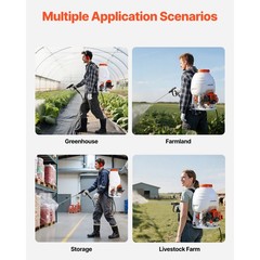 Uimoso Gas-Powered Backpack Sprayer, 26.5CC Engine, 5-Gal Capacity for Gardening