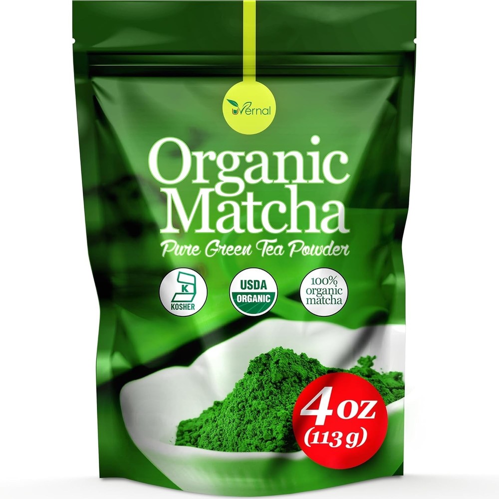uVernal Organic Matcha Green Tea Powder – 100% Pure Matcha for Latte & Baking