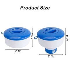 Floating Chlorine 3″ Tablet Swimming Pool Chemical 7″ Dispenser Collapsible Tank