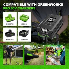 60V 5.0Ah Replacement for Greenworks Pro 60v Battery LB6051 LB604 LB602 B6025