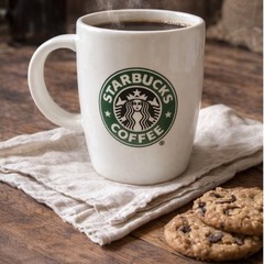 Starbucks Coffee Classic White Logo Mug 16 oz (2007) Large Ceramic Coffee Cup