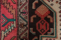 Vintage Pink Traditional Area Rug 5×11 Hand-knotted Wool Geometric for Any Room