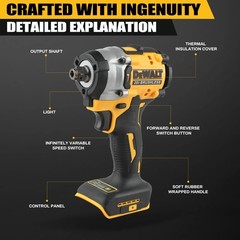NEW DeWalt 20V Brushless 3/8″ Compact Impact Wrench Hog Ring Anvil DCF923B
