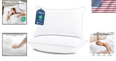 Pillow Queen Supportive Bed Pillow for Side Back Sleepers OEKO-TEX 2 Pack