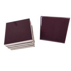 Purple 4.25 in Ceramic Tile Subway Square Shower Wall Bath Kitchen Backsplash