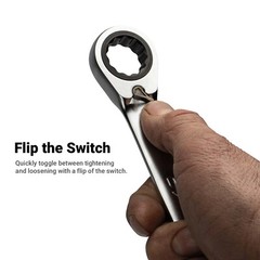 Capri Tools 120-Tooth Ultra-Smooth Reversible Ratcheting Wrenches Set, SAE