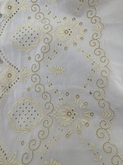 Pratesi Italy 3pc Sheet Set Lace Poly/Cotton Off White Yellow