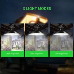 30 LED Solar Pendant Hanging Light Dimmable Outdoor Indoor Garden Yard Shed Lamp