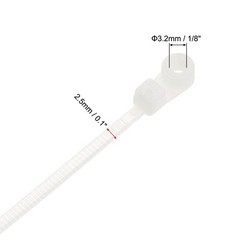 40 x Mount Head Cable Zip Ties 4 Inch Screw Hole Nylon Wire Strap White