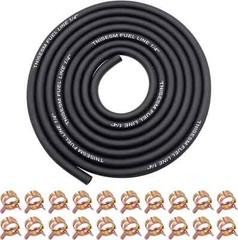1/4 Inch ID Fuel Line Hose 10Ft + 20 Hose Clamps for Small Gas Engines-Free Ship