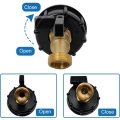 275-330 Gallon IBC Tote Water Tank Adapter 2″ Brass Fittings Valve Connector US