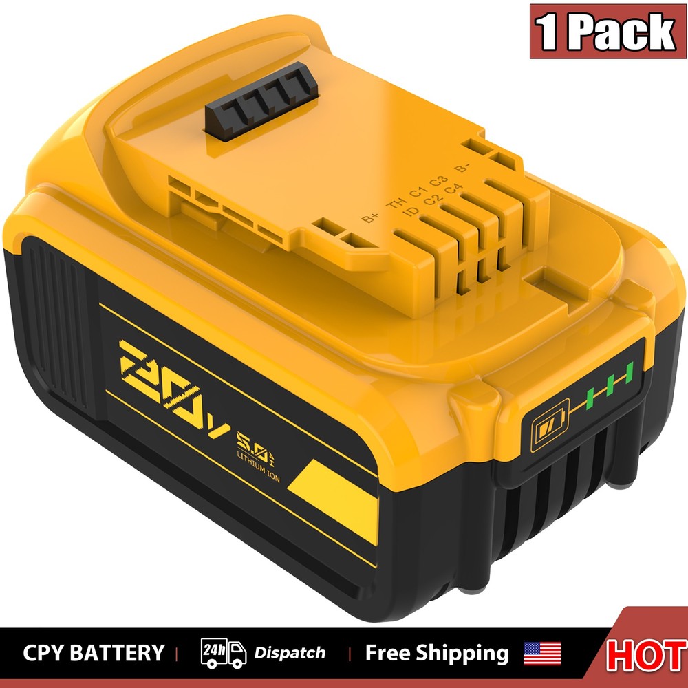 1x For Dewalt DCB205 20V Max Batteries 5.0Ah Lithium Ion Li-Ion 20 Volt DCB205-2