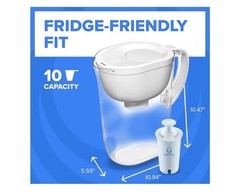 Brita Large 10-Cup Elite Water Filter Pitcher New Sealed White