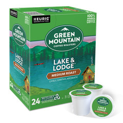 Green Mountain Coffee Lake and Lodge, Keurig K-Cup Pod, Medium Roast, 24 Count